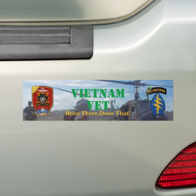 Special Forces MAC V SOG Vietnam Nam War Vets Bumper Sticker (On Car)