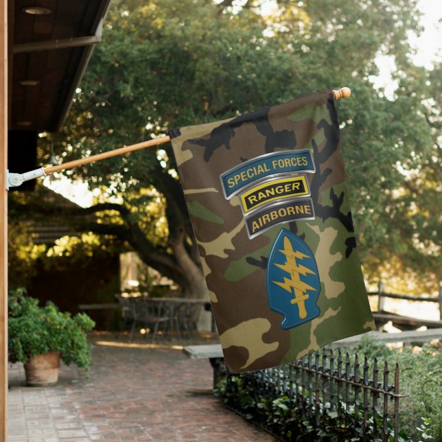 Special Forces Ranger House Flag (In SItu)