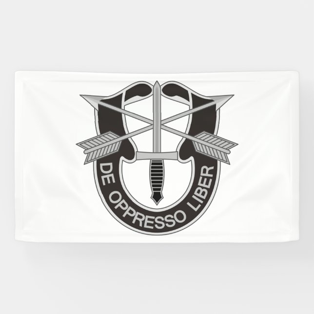Special Forces SF De Oppresso Liber Banner (Horizontal)