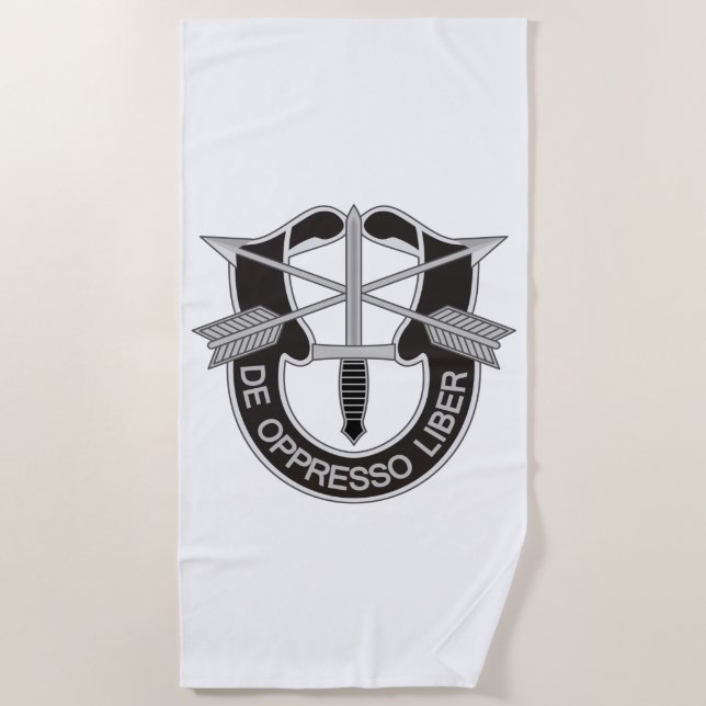 Special Forces SF De Oppresso Liber Beach Towel (Front)