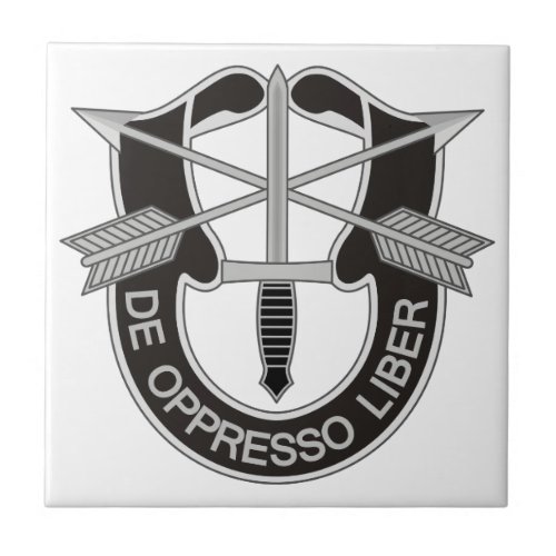 Special Forces SF De Oppresso Liber Ceramic Tile