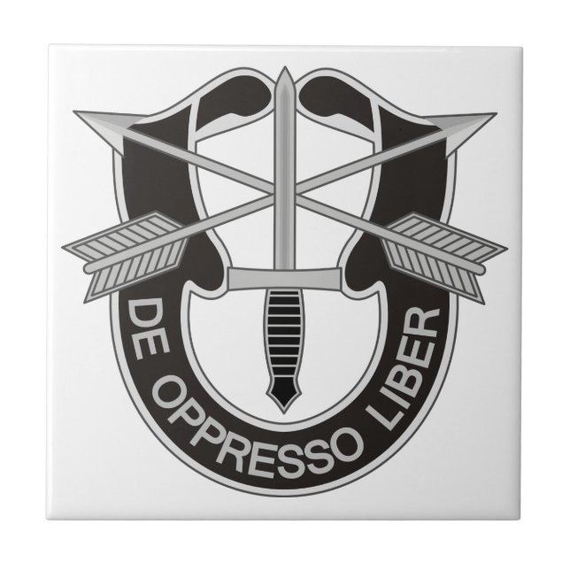 Special Forces SF De Oppresso Liber Ceramic Tile (Front)