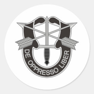Special Forces SF De Oppresso Liber Classic Round Sticker