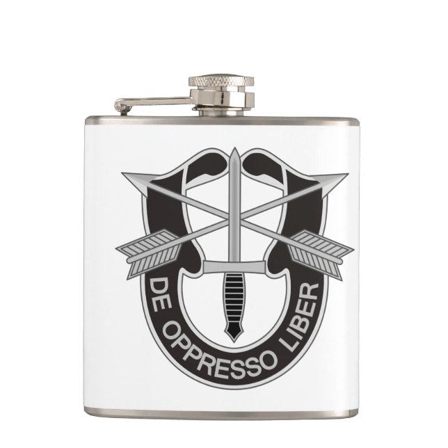 Special Forces SF De Oppresso Liber Flask (Front)