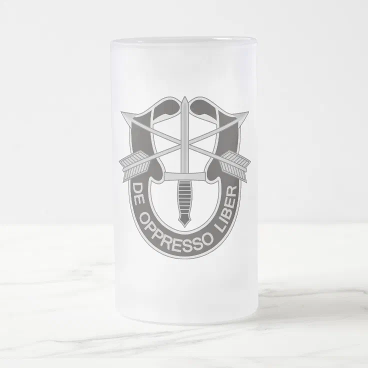 Special Forces Sf De Oppresso Liber Frosted Glass Beer Mug Zazzle