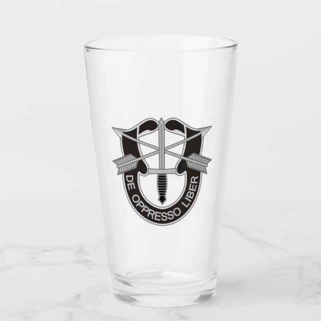 Special Forces SF De Oppresso Liber Glass (Front)