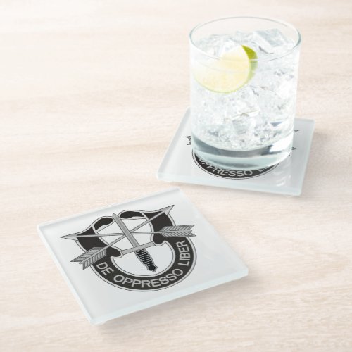 Special Forces SF De Oppresso Liber Glass Coaster