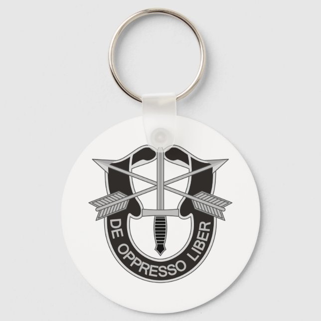 Special Forces SF De Oppresso Liber Keychain (Front)