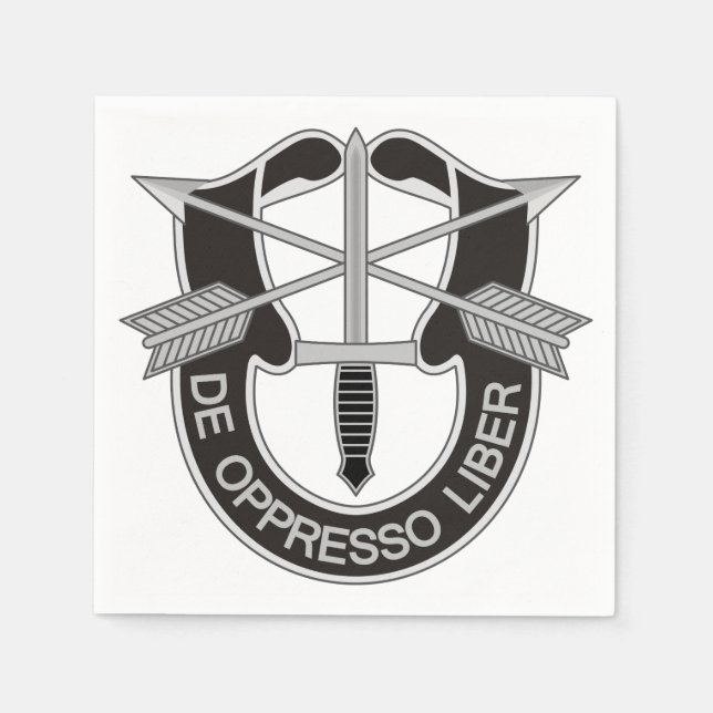 Special Forces SF De Oppresso Liber Napkins (Front)
