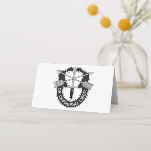 Special Forces SF De Oppresso Liber Place Card