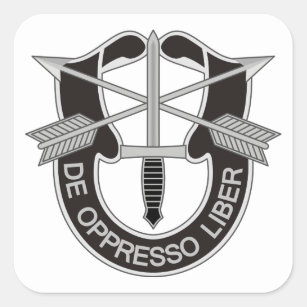 Special Forces SF De Oppresso Liber Square Sticker