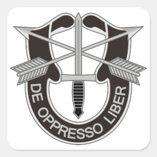 Special Forces SF De Oppresso Liber Square Sticker