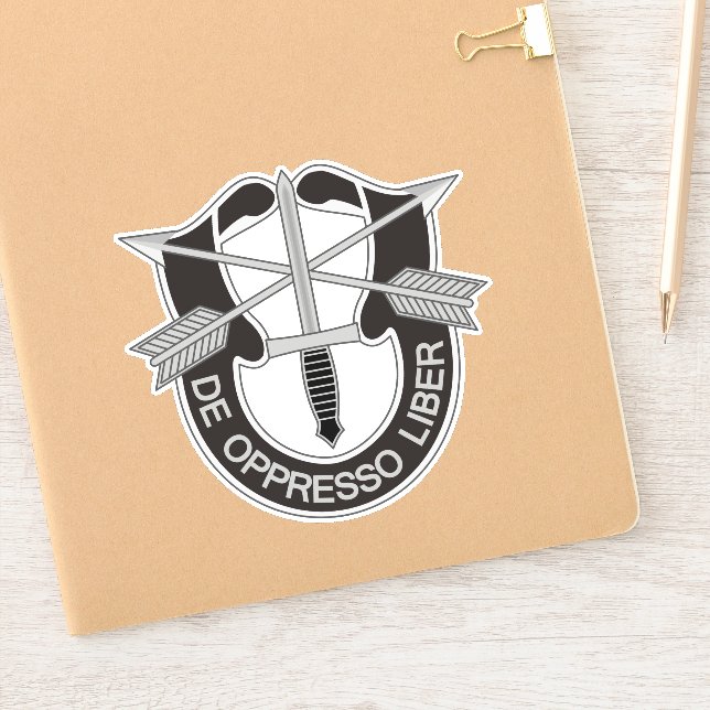 Special Forces Insignia DE OPPRESSO LIBER Military Crest Pin - Made in the A Special Forces Insignia DE OPPRESSO LIBER Military Crest Pin - Made in the A