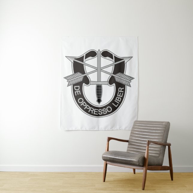 Special Forces SF De Oppresso Liber Tapestry (In Situ)