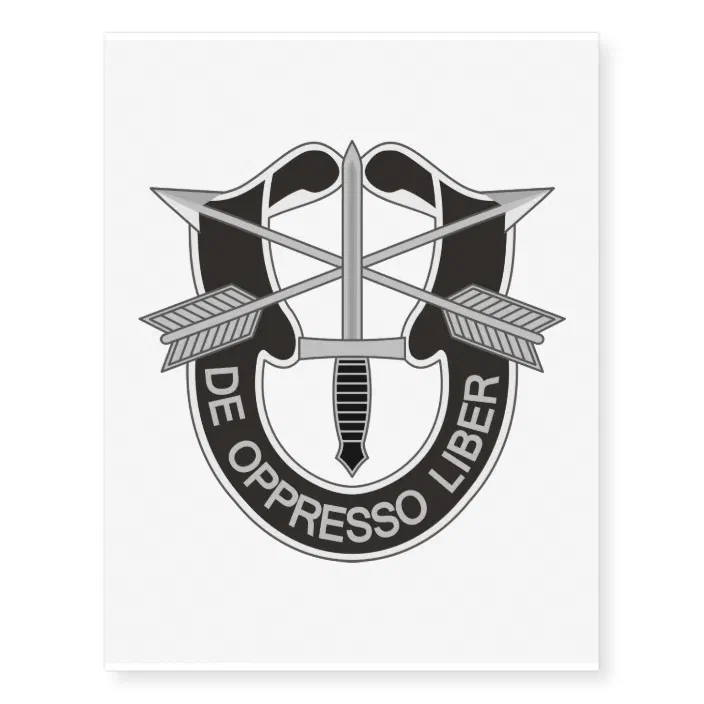 Special Forces Sf De Oppresso Liber Temporary Tattoos Zazzle Com