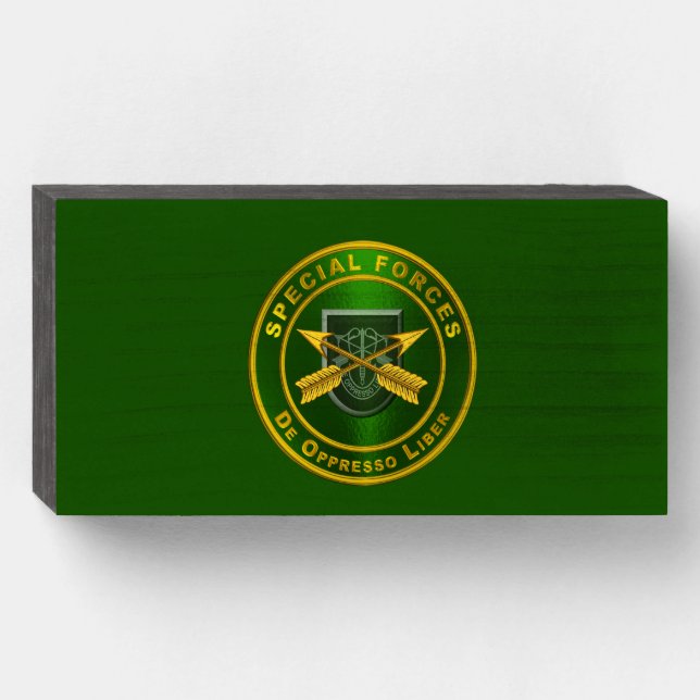 Special Forces  Veteran Wooden Box Sign (Front Horizontal)
