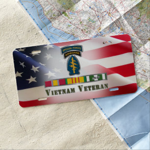 Special Forces Vietnam Veteran License Plate