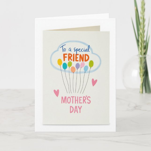 Special Friend Balloon Card (Front)