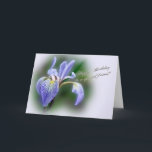 Special Friend Birthday  Blue Flag Iris Wildflower Card<br><div class="desc">This is a lovely wildflower that grows in wetland habitats.  It's a wild iris and perfect for a special friend's birthday wish.</div>