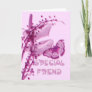 Special Friend Birthday card, pink with buttefly a Card