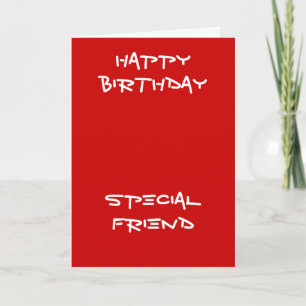 Special friend birthday greeting cards