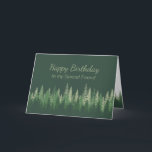 Special Friend Birthday Nature Therapy Forest  Card<br><div class="desc">Special Friend Birthday Nature Therapy Inspirational Quote Shinrin-yoku means bathing in the forest atmosphere, or taking in the forest through our senses. basically just being in the presence of trees—became part of a national public health program in Japan in 1982 has become a cornerstone of preventive health care and healing...</div>