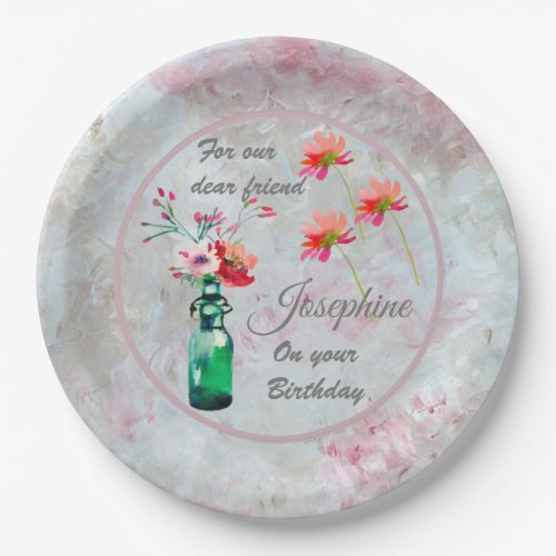 Special Friend Birthday Party Paper Plate