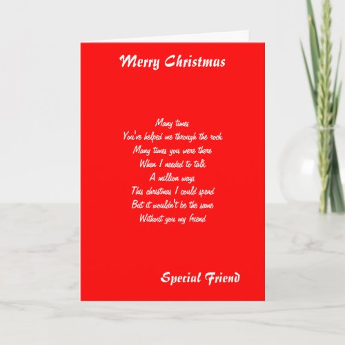 special friend christmas greeting cards