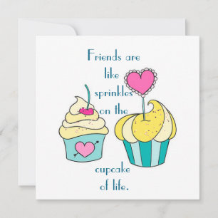 Special Friend Cupcake Message Flat Birthday Card