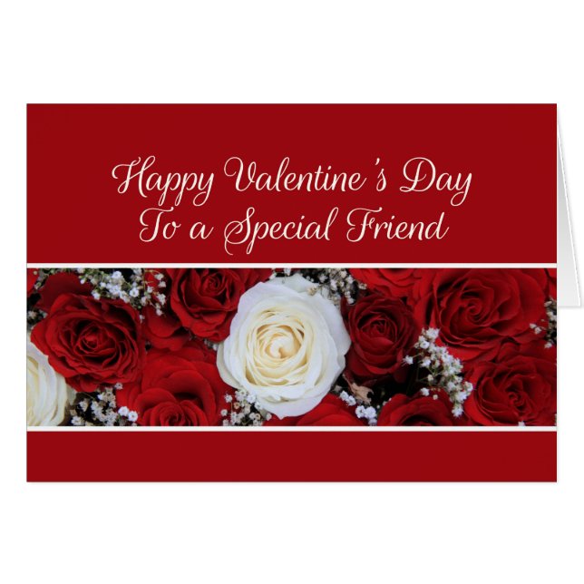 special friend Happy Valentine's Day Roses (Front Horizontal)