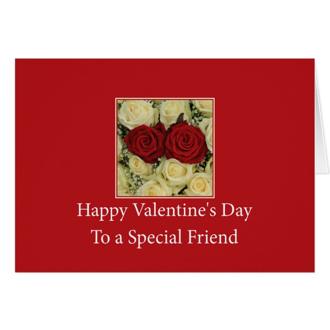 special friend Happy Valentine's Day Roses (Front Horizontal)
