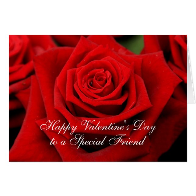 special friend Happy Valentine's Day Roses (Front Horizontal)