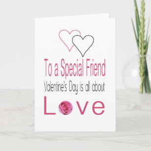special friend Happy Valentine's Day Roses Holiday Card