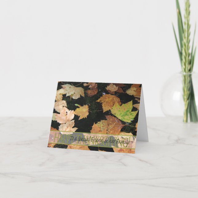 Special friend & her Family Thanksgiving Card (Front)