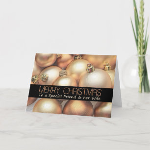 Special Friend & her Wife Merry Christmas card