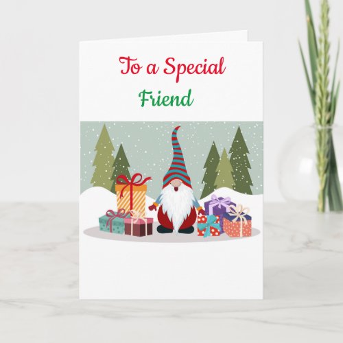 SPECIAL FRIEND MAKES CHRISTMAS SPECIAL FOR ME  HOLIDAY CARD