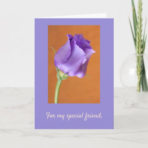 Special Friend Rose Get Well Card