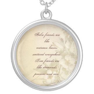 special friend silver plated necklace