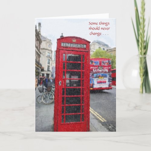 SPECIAL FRIEND SYMBOLIC RED PHONE BOOTH BIRTHDAY CARD