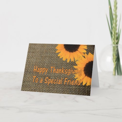 Special friend Thanksgiving Card