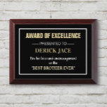 Special Gift! Best Brother Award plaque<br><div class="desc">Special gift for great brother</div>