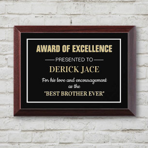 Special Gift! Best Brother Award plaque