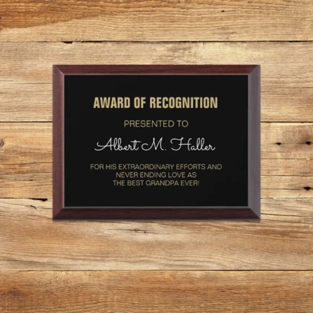 Special Gift! Best Grandpa Award plaque (Creator Uploaded)