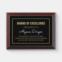 Special Gift! Best INSTRUCTOR plaque
