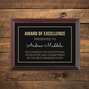 Special Gift! Best MANAGER plaque