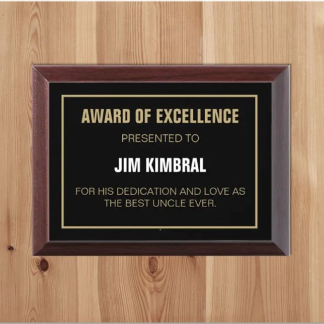 Special gift! Best UNCLE EVER Award plaque (Creator Uploaded)