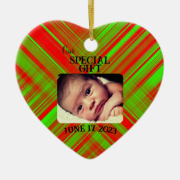 Special Gift Heart Photo Acrylic Ornament