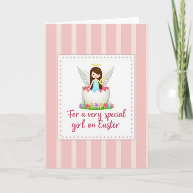 Special Girl Easter Time Card (Front)