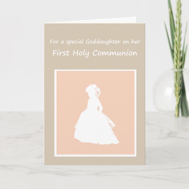 Special Girl, Goddaughter her First Holy Communion Card (Front)