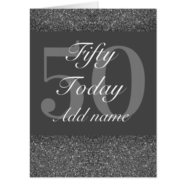 Special glamorous personalised birthday card 50th (Front)